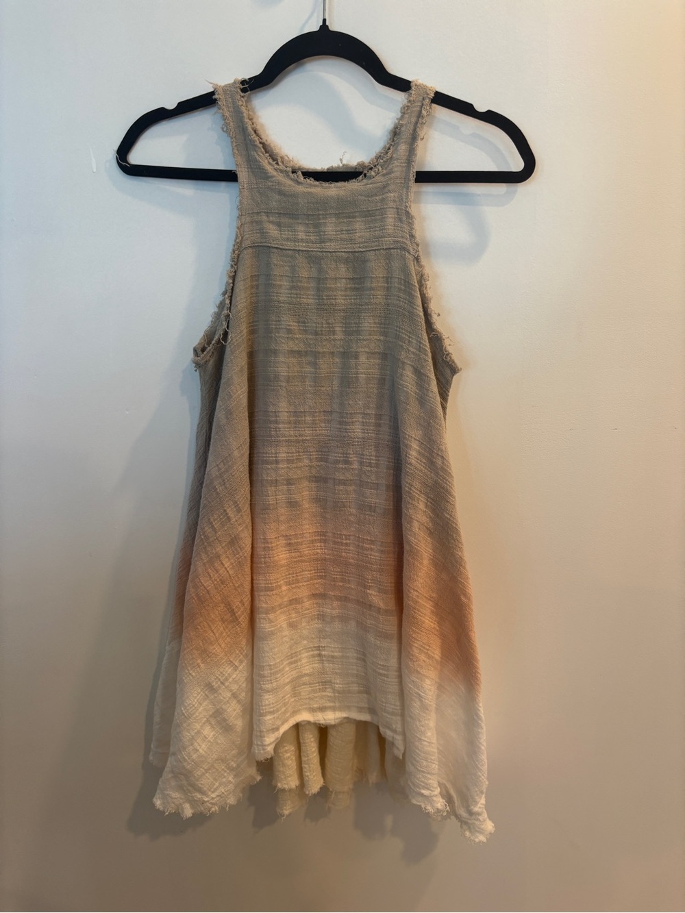 Altar'd State Beige to Peach Ombre Sleeveless Swing Dress